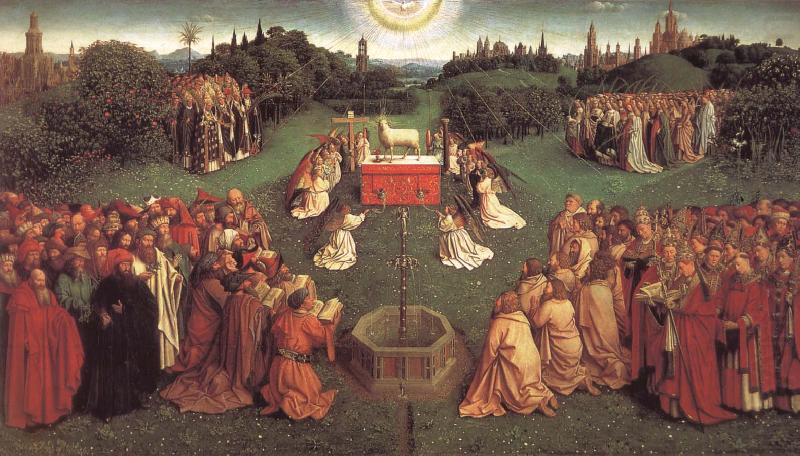 Jan Van Eyck Lamb worship china oil painting image